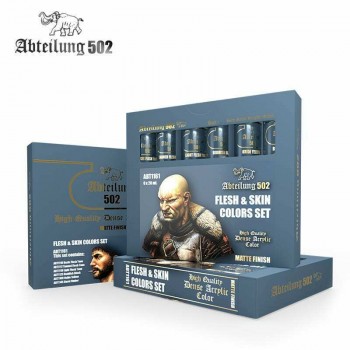 FLESH & SKIN COLORS SET Acrylic Set Matte Finish Abteilung 502 ABT-1161
